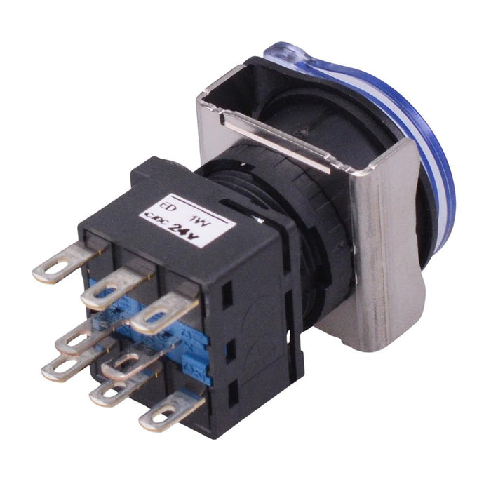 LB6GL-M1T64G Green 24V illuminated Momentary Round Flush 16mm Push Button Switch DPDT IDEC