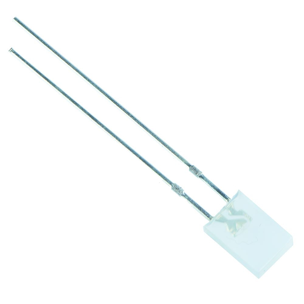 White Rectangular 2 x 5mm Diffused LED 100mcd 160° — Switch Electronics ...