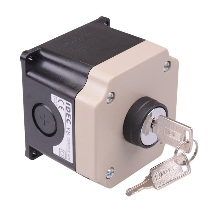 IDEC 22mm 2 Position Maintained Key Switch Control Station 1NO-1NC IP65