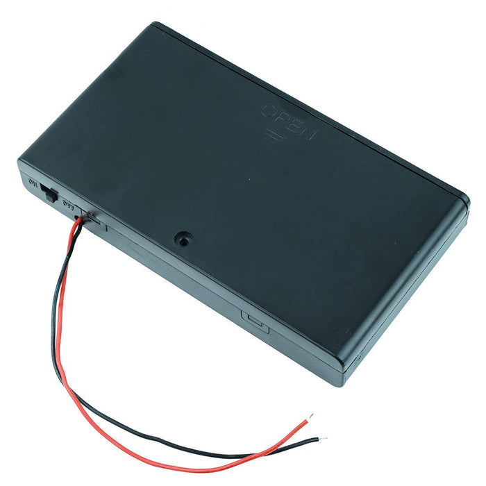 AAx8 Enclosed Battery Holder W/Switch 150mm