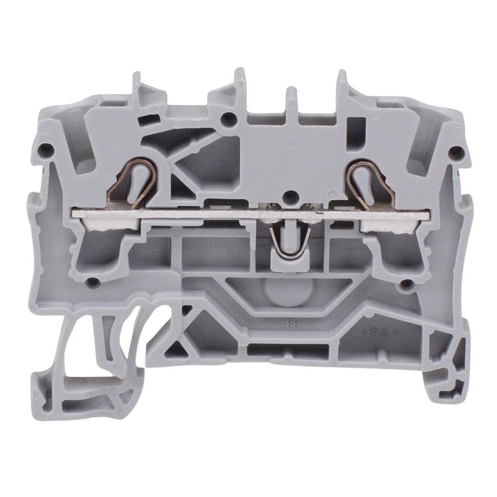 2002-1201 WAGO Grey 2-Way DIN Rail Mount Terminal Block 4mm² 24A