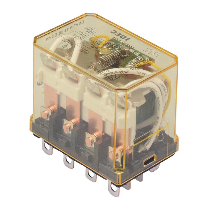 RH4B-ULDDC24V 24VDC Plug In Compact Power Relay Indicator Diode 10A 4PDT IDEC