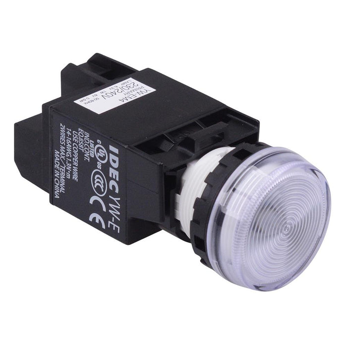 YW1P-1EM42PW White 230V LED Panel Mount Pilot Light Transformer IDEC