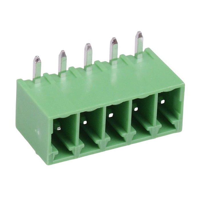 Horizontal Cable Header 5-Way 3.5mm Horizontal PCB Header Closed Ends 8A 300V — Switch ...