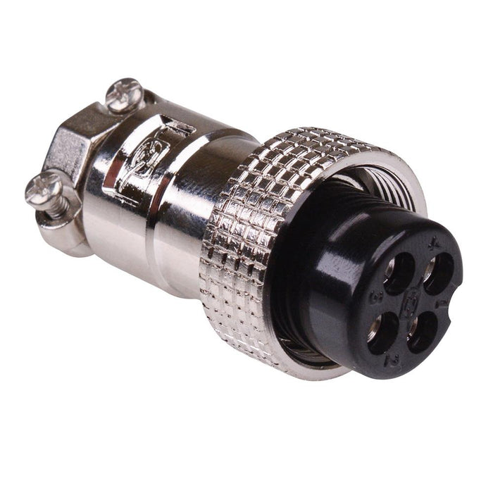4 Way Female M19 Metal Circular Connector Plug