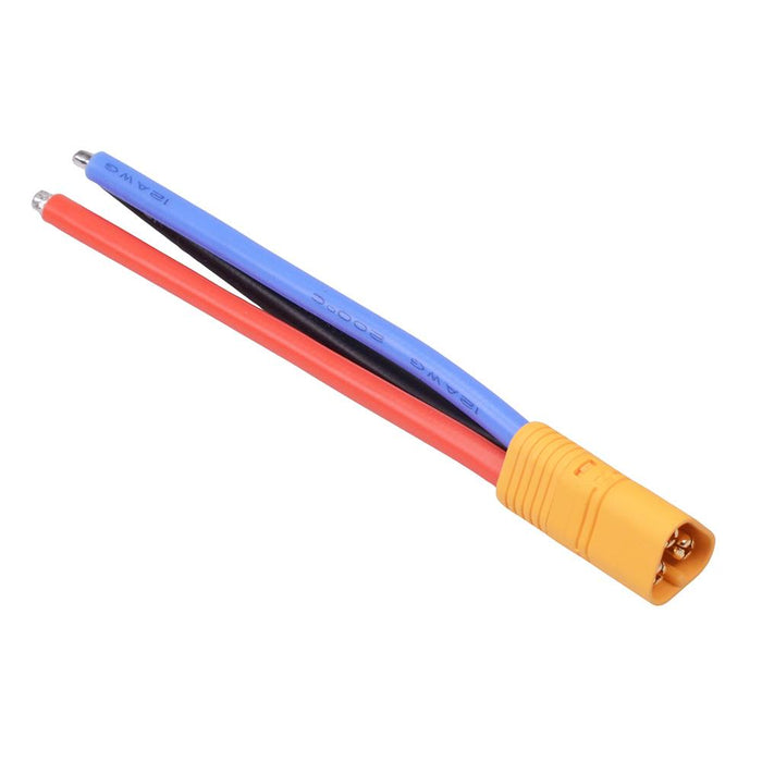 Prewired Male MT60 3 Pin Connector Gold Plated 30A 10cm AMASS