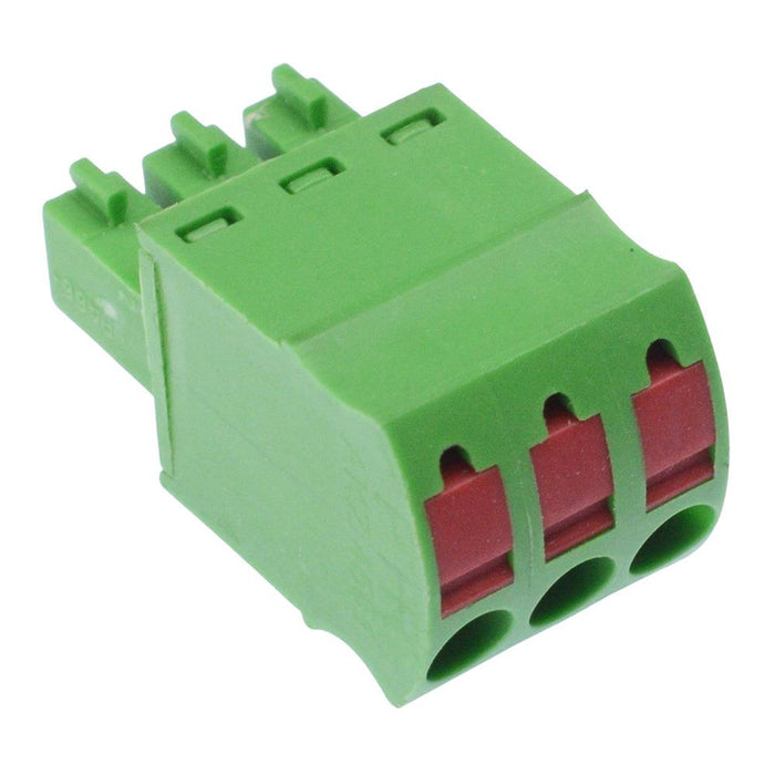 3-Way 3.81mm Screwless Pluggable Terminal Block Green 10A 300V