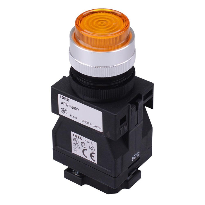 APW1486D-Y Yellow 480VAC Round Pilot Light Transformer IDEC