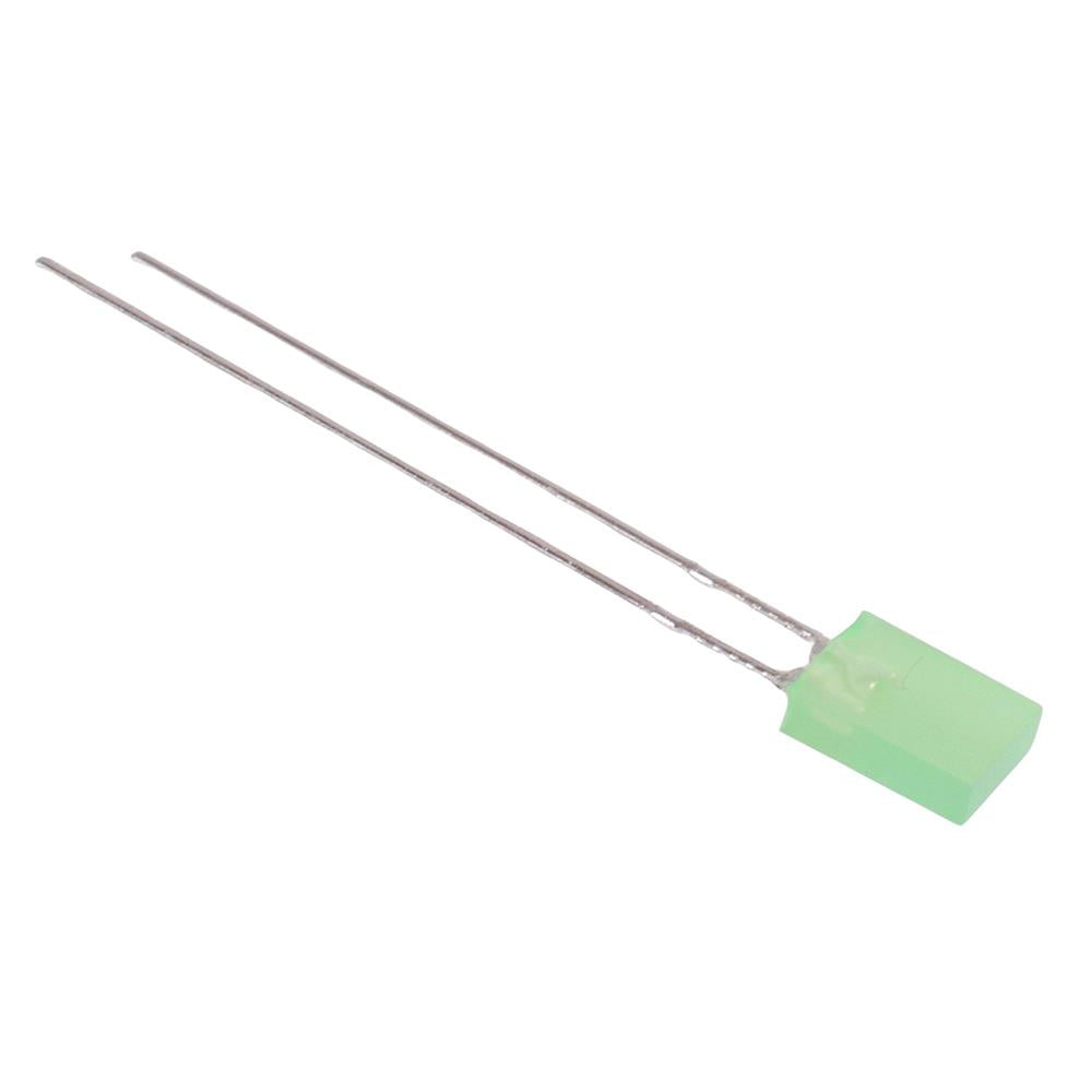 Green Rectangle 2x5mm Diffused LED 1000mcd 130° — Switch Electronics ...