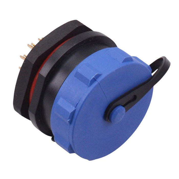 12 Pin Waterproof W21 Female Socket Panel Mount Connector IP68