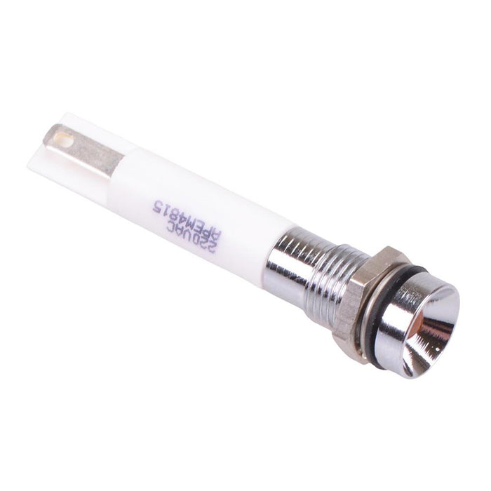 Q8R1CXXHO220E Hyper Bright Orange Recessed 8mm 220VAC LED Panel Indicator IP67 APEM