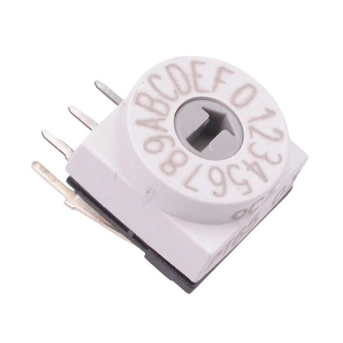 PT65103L254 Hexadecimal Rotary Coded Switch Right Angle APEM