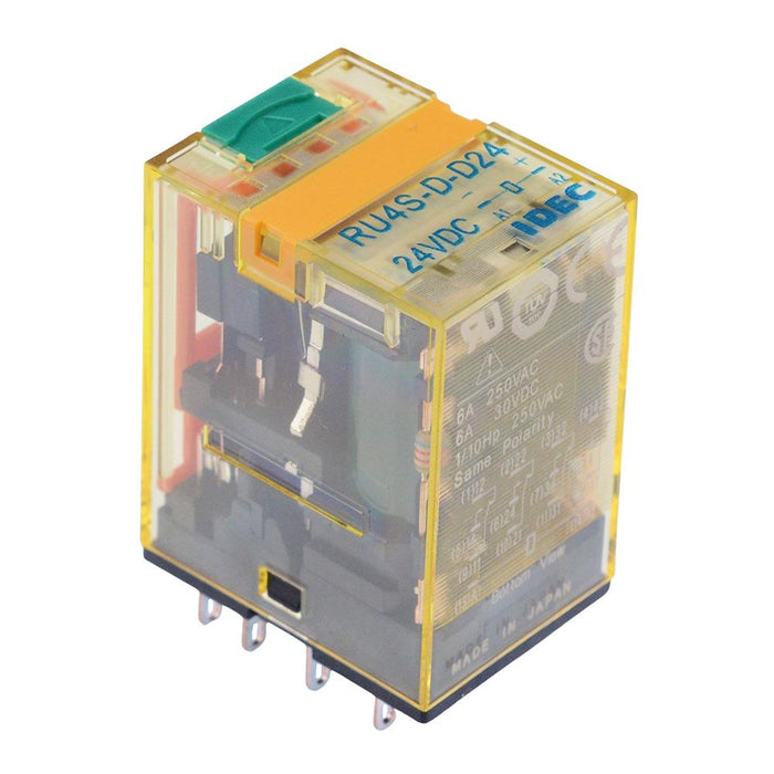 Ru4s RU4S-D-D24 24VDC Plug In Power Relay with Diode Lever 6A 4PDT IDEC ...