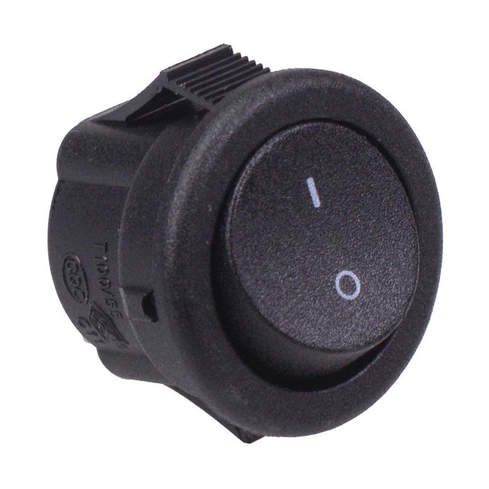 Miniature On-Off 15mm Round Rocker Switch SPST 3A 250VAC