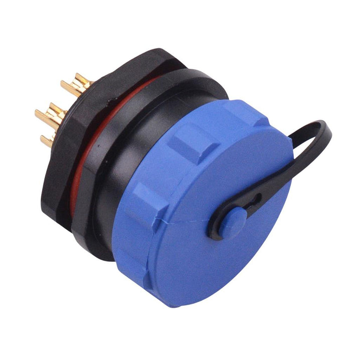 5 Pin Waterproof W21 Female Socket Panel Mount Connector IP68