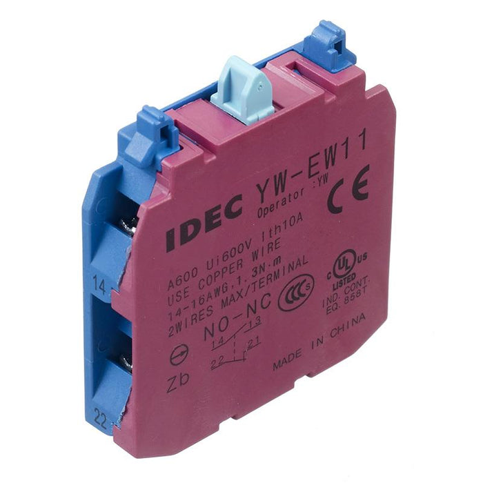 YW-EW11 1NO / 1NC Contact Block Screw Terminals IDEC