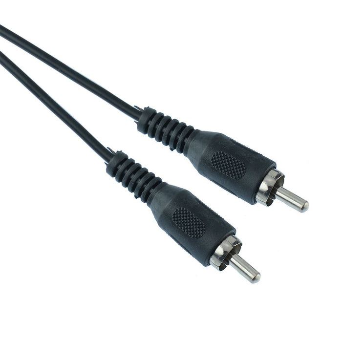 Black 5m Male to Male Plug RCA Phono Cable Lead