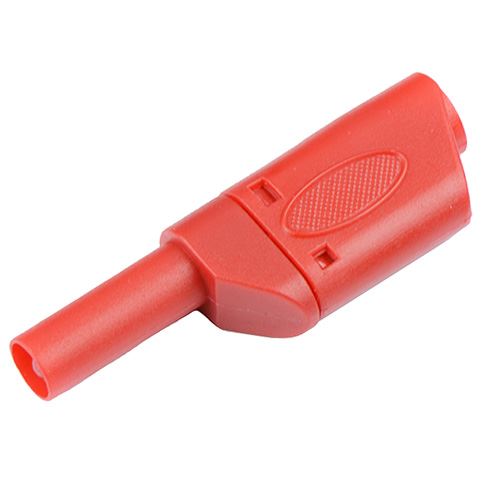 Red 4mm Shrouded Stackable Banana Test Pug