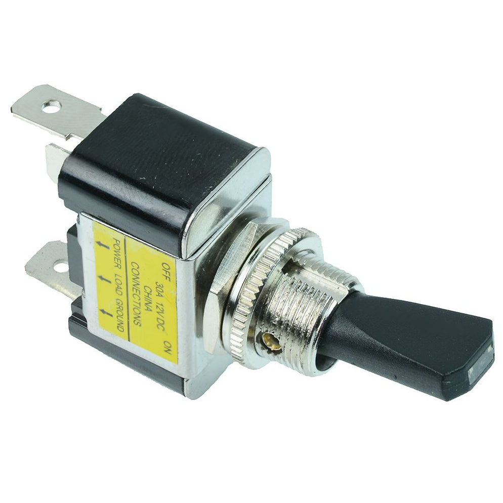 Red On-Off illuminated Flat Handle Toggle Switch 30A 12VDC SPST ...