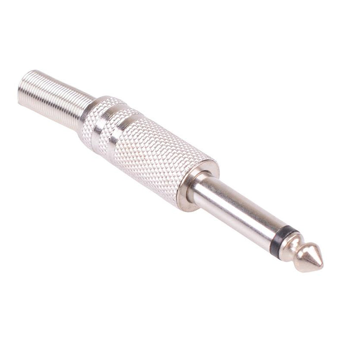 6.35mm Mono Plug Nickel Plated Metal Housing