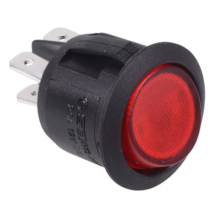 20mm Rounder Rocker Switch Red 12V illuminated On-Off 20mm Round Rocker Switch DPST 20A R13-244B ...