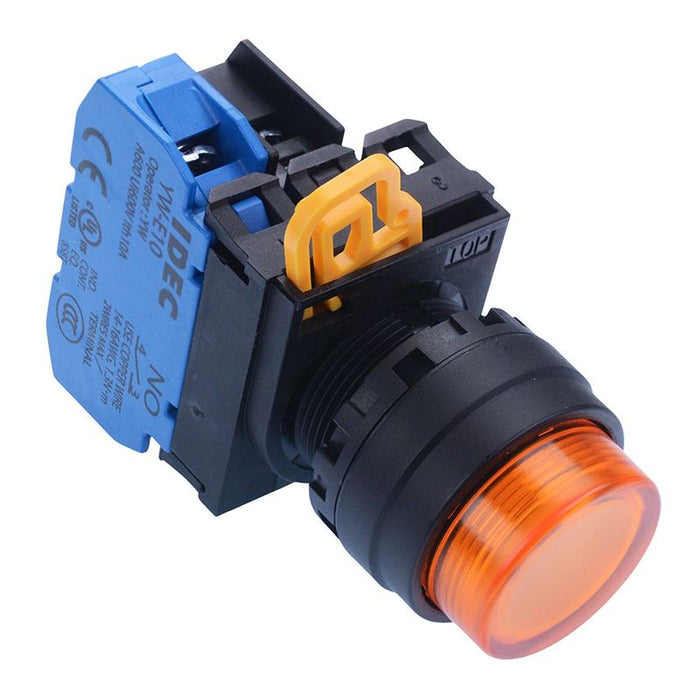 IDEC Amber 12V illuminated 22mm Momentary Push Button Switch NO IP65 YW1L-M2E10Q3A
