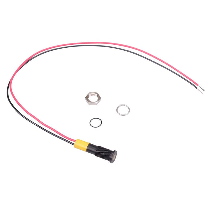 Q6F3BXXY28E Yellow Flush 6mm 28VDC LED Panel Indicator IP67 APEM