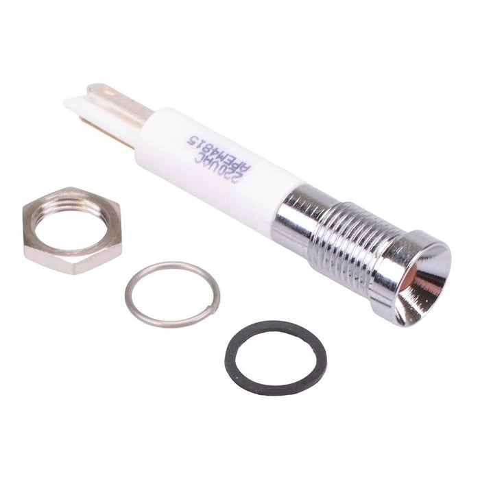 Q8R1CXXHO220E Hyper Bright Orange Recessed 8mm 220VAC LED Panel Indicator IP67 APEM