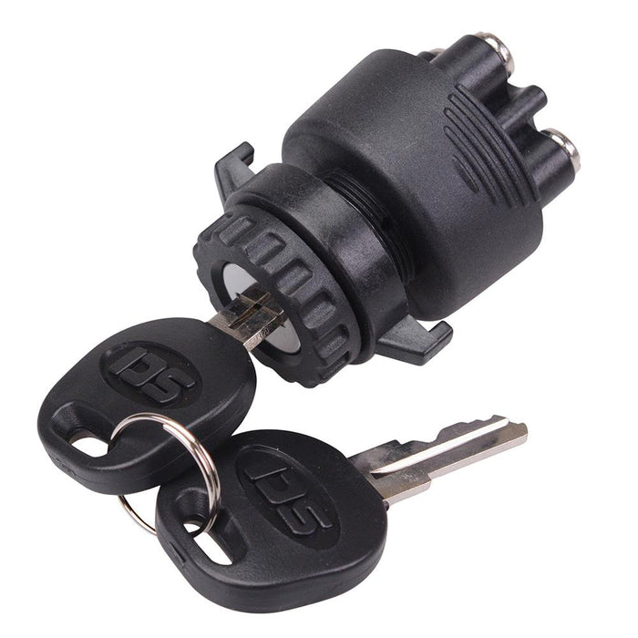 On-Off-On-(On) Automotive 22mm Ignition Key Switch 15A 12V K3-33C1-07
