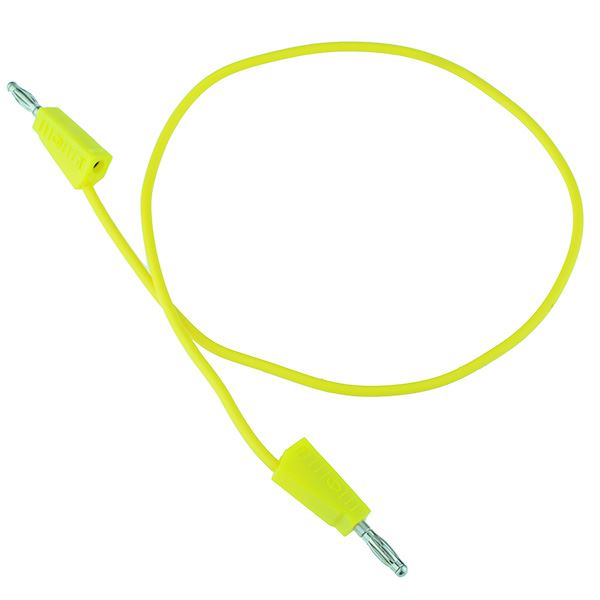 Yellow 4mm Stackable Test Lead 100cm