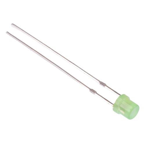 Green 3mm Concave Diffused LED 750mcd 120°