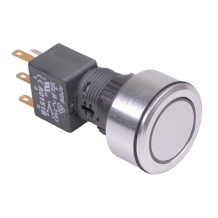 A1PCA1Y120K203 Green 24V LED Momentary Aluminium Push Button Switch SPDT APEM