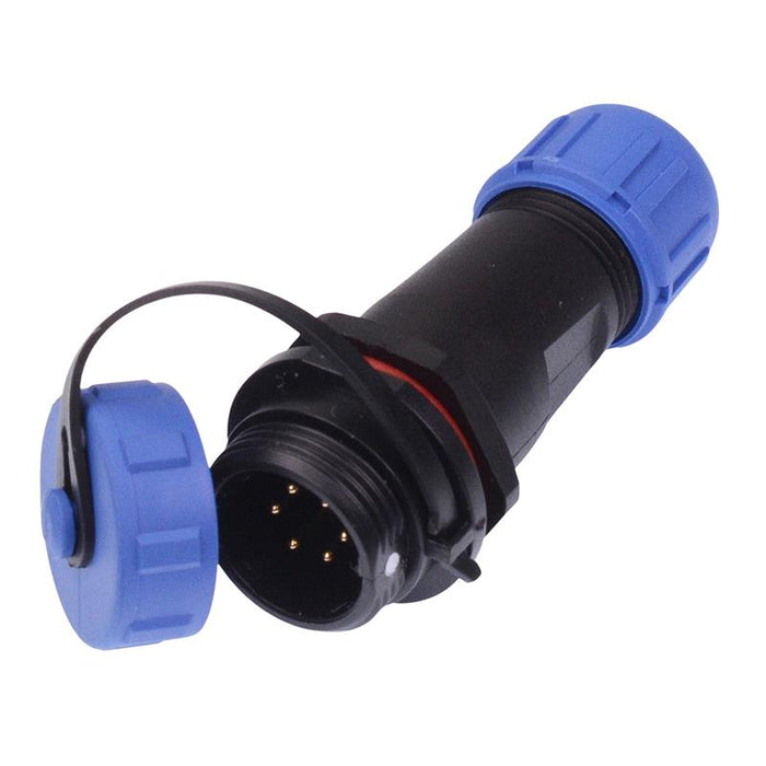 6 Pin Waterproof W13 Male Socket Cable Connector IP68