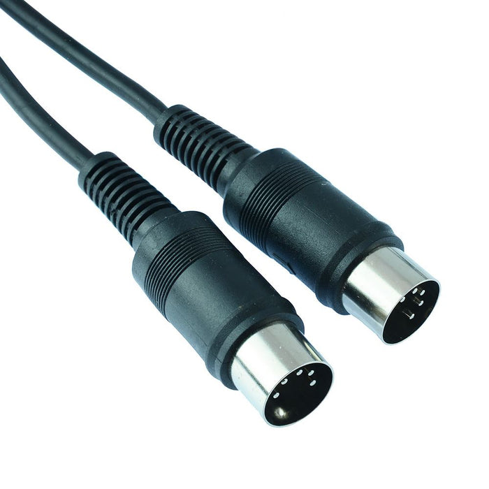 2m 5 Pole DIN Male to Male Plug Cable Lead