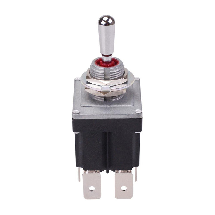 On-Off-On Sealed 12mm Toggle Switch DPDT 12A IP68