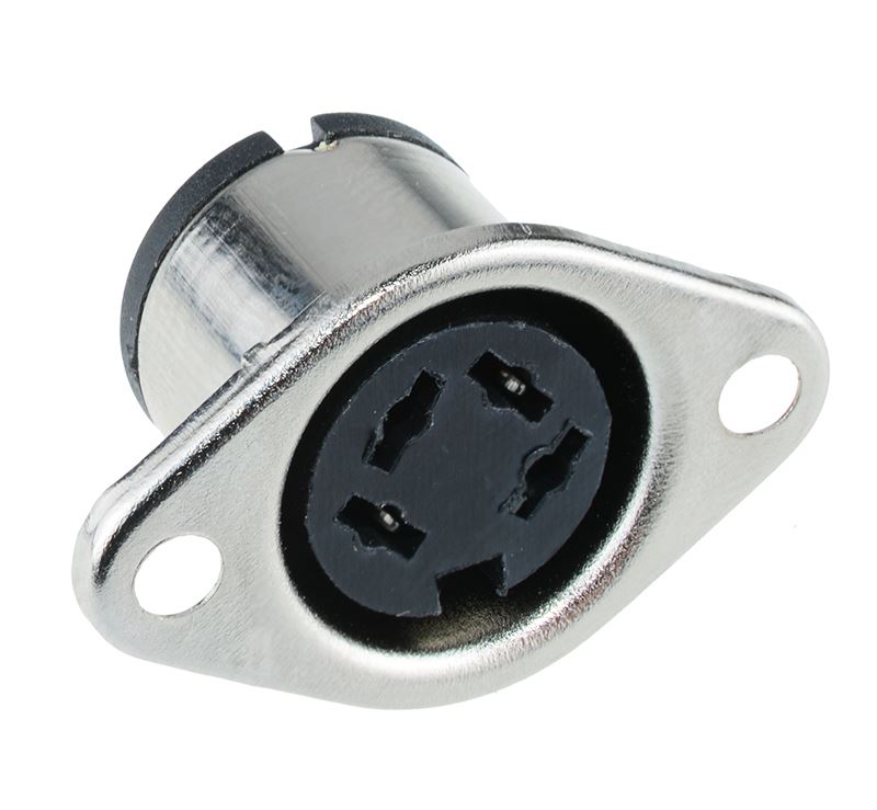 4-Pin DIN Panel Mount Socket Connector — Switch Electronics | Your One ...