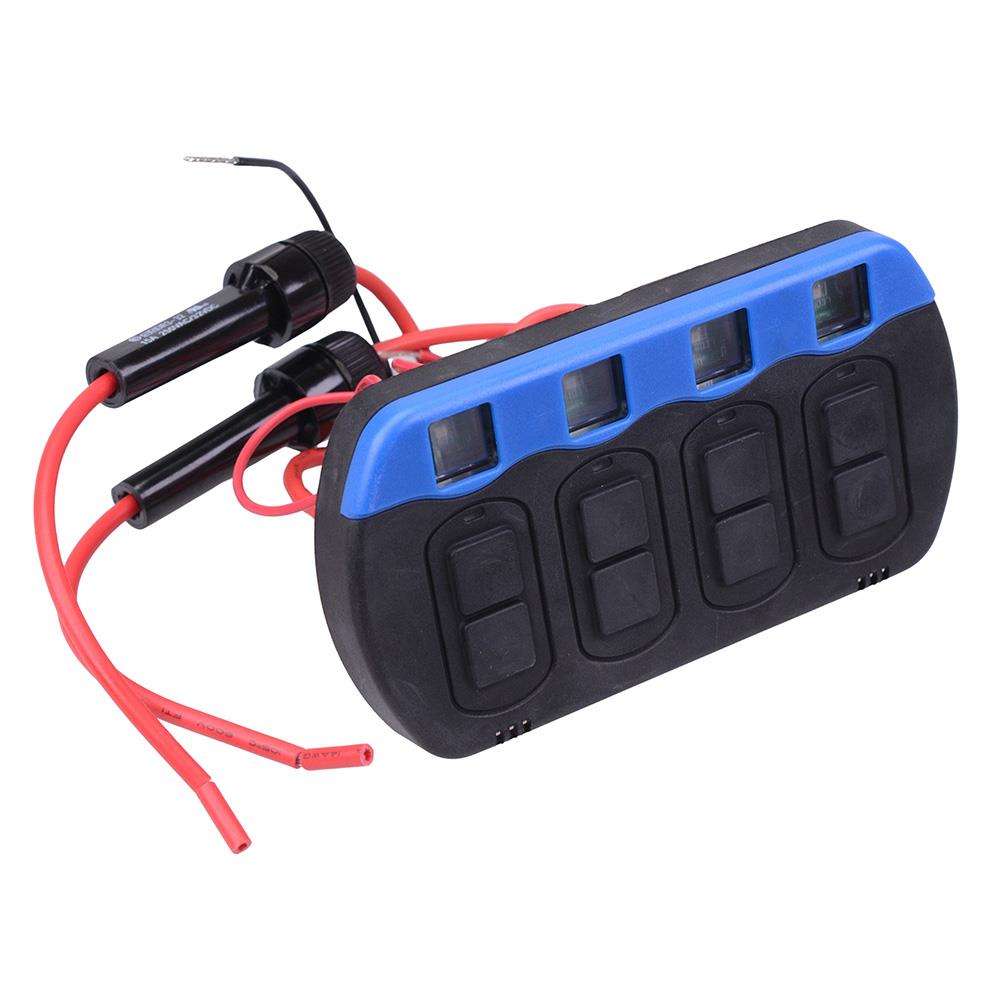 4 Way Waterproof Sealed On-Off Rocker Switch Panel 12-24VDC IP66 ...