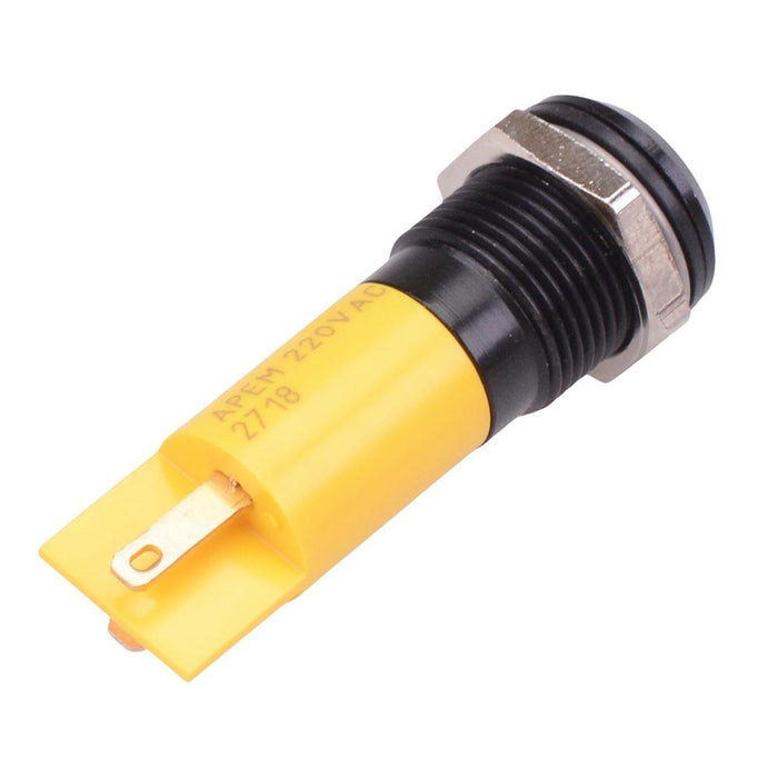 Q14P1BXXHY220E Hyper Bright Yellow Prominent 14mm 220VAC LED Panel Indicator IP67 APEM