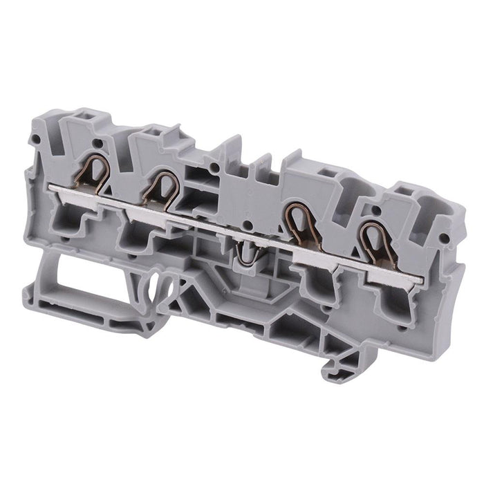 2004-1401 WAGO Grey 4-Way DIN Rail Mount Terminal Block 6mm² 32A