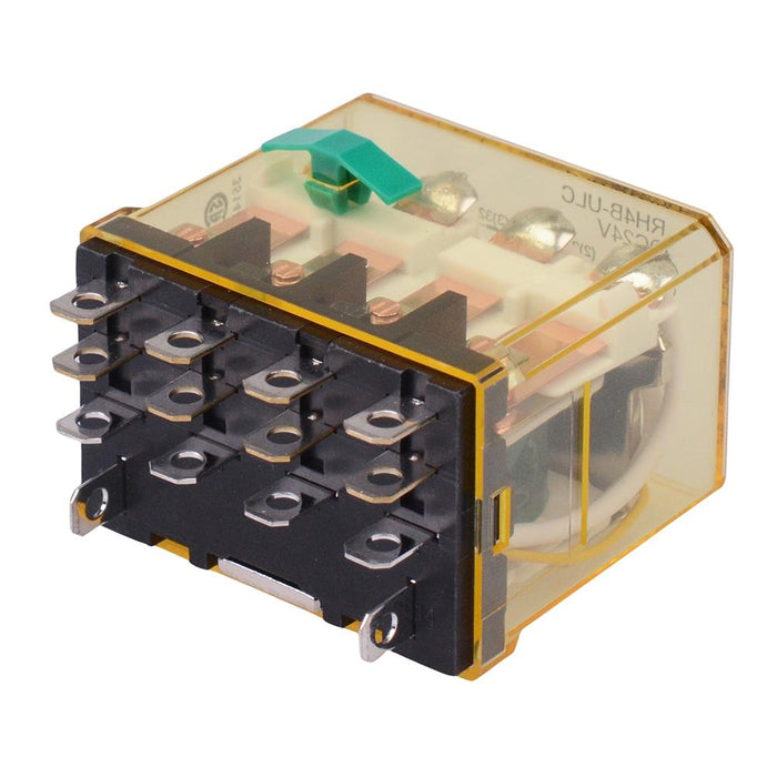 RH4B-ULCDC24V 24VDC Plug In Compact Power Relay Indicator Button 10A 4PDT IDEC