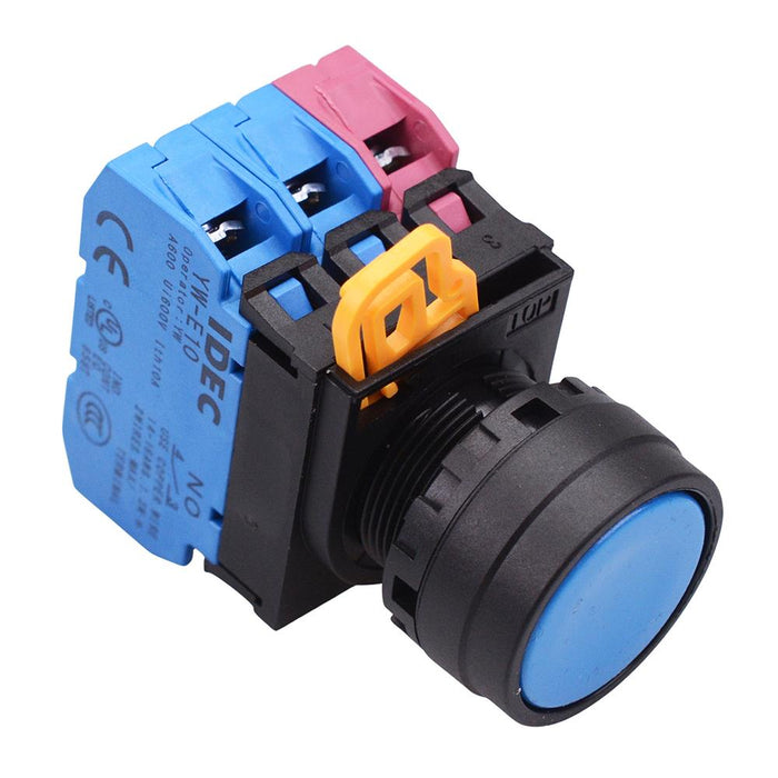 YW1B-M1E21S Blue 22mm Momentary Push Button Switch 2NO-1NC IP65 IDEC