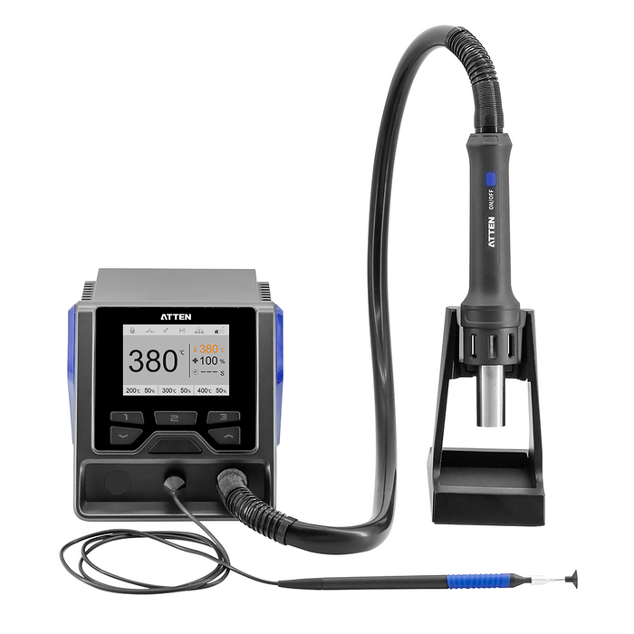 GT-1028 Intellligent Hot Air Rework Station with Vacuum Pick-Up Tool Atten