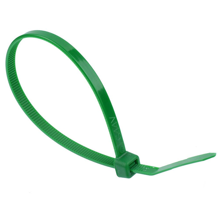 2.5mm x 100mm Green Cable Tie - Pack of 100