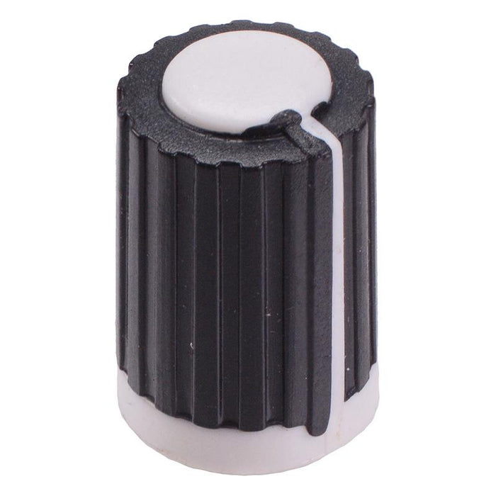 White Push Fit 6mm Pointer Control Knob