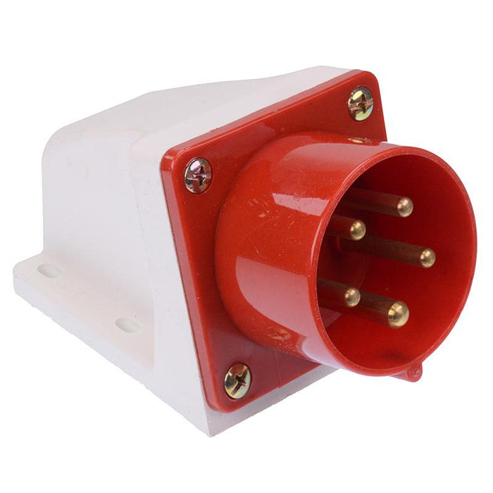 Red 16A 415V 3P+N+E Industrial Surface Mount Plug IP44