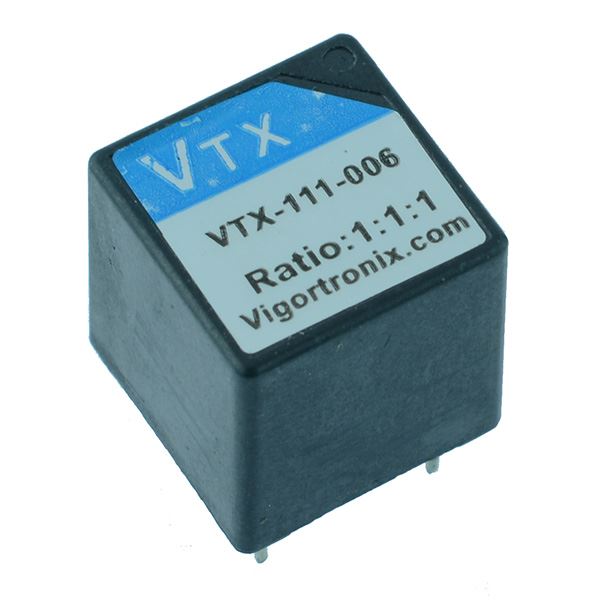 VTX-111-006 PCB Pulse Transformer 1:1+1 Vigortronix