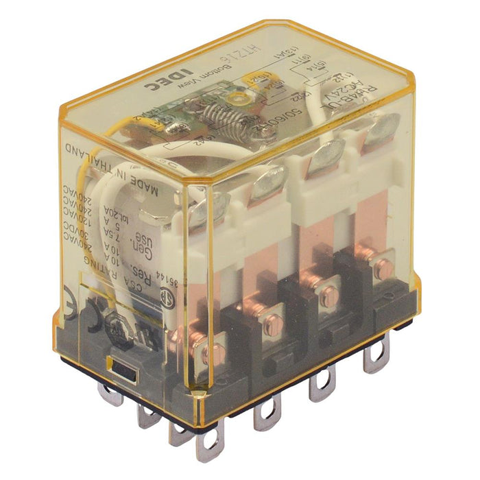 RH4B-ULAC24V 24VAC Plug In Compact Power Relay Indicator 10A 4PDT IDEC
