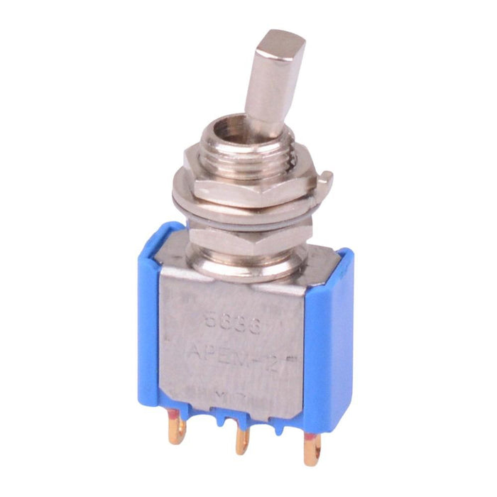 5636CDB-12 APEM Short Flat Lever On-On Miniature Toggle Switch SPDT