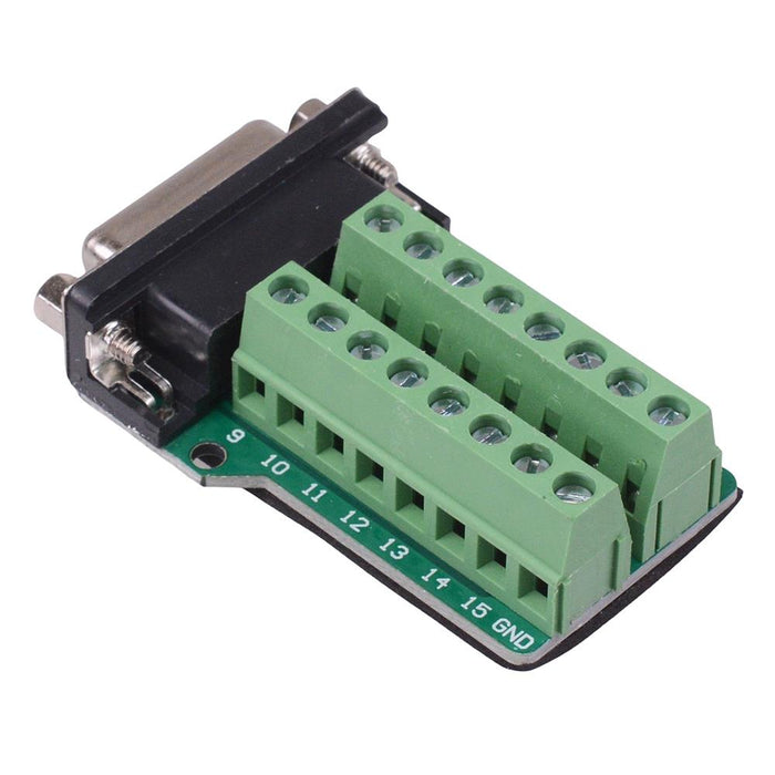 15 Way Female D Sub Connector with Terminal Blocks