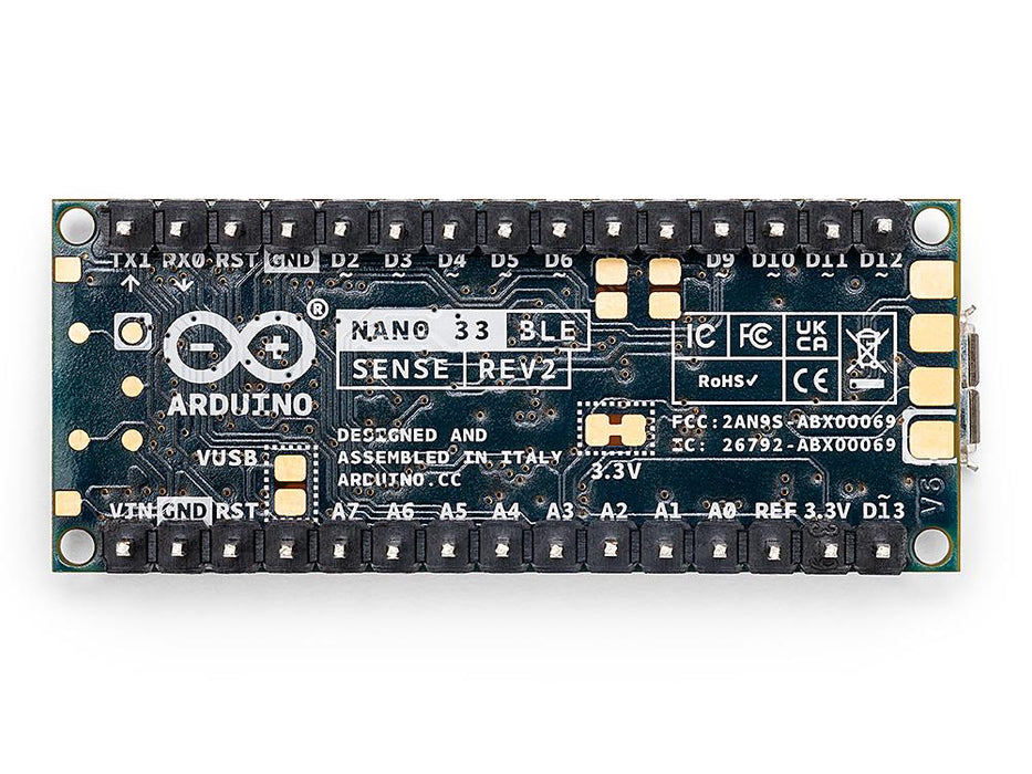 Arduino® Nano 33 BLE Sense Rev2 with headers